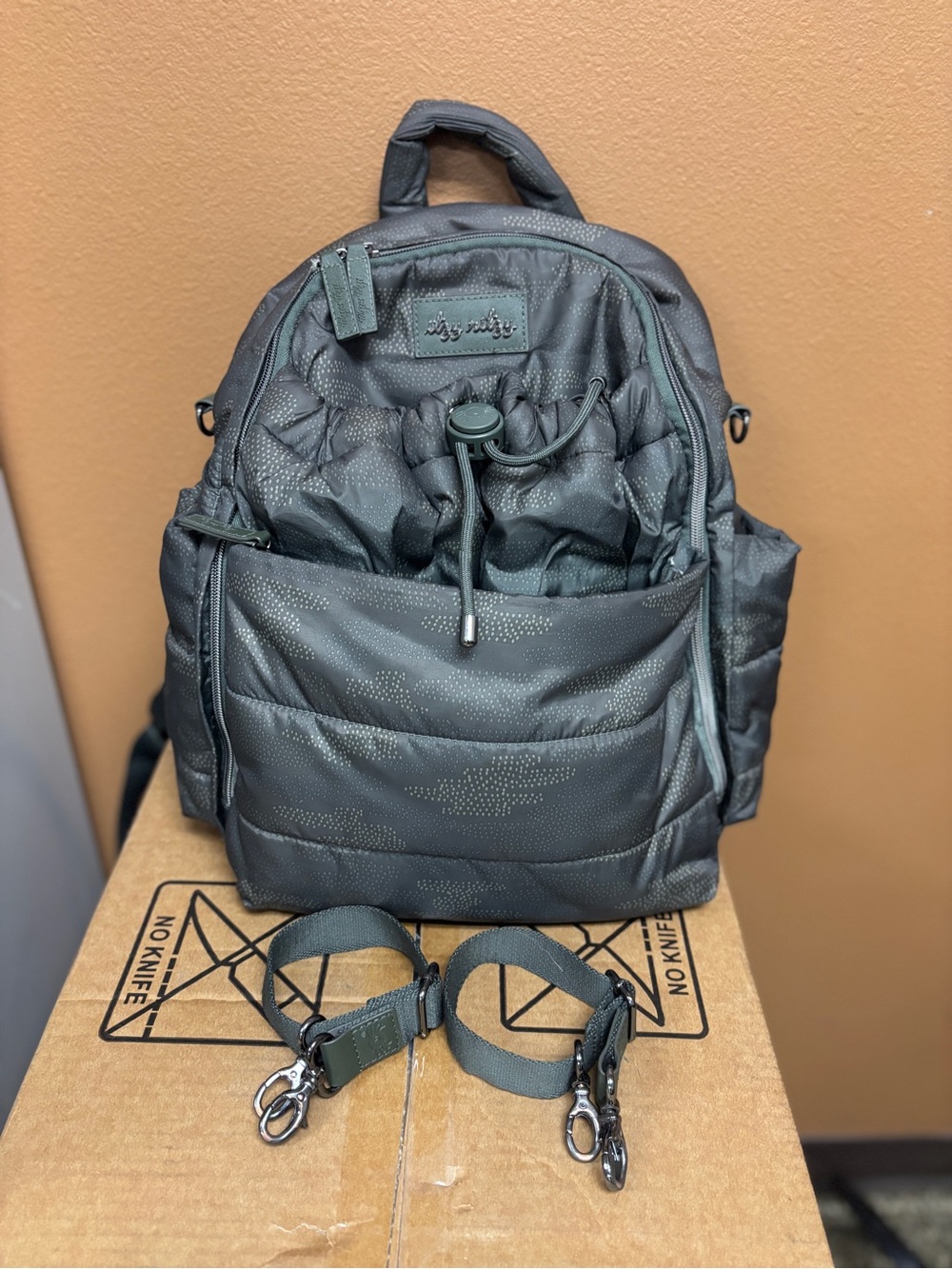 Itzy Ritzy Dream Diaper Bag Backpack w/Changing Pad in Cloud Camo